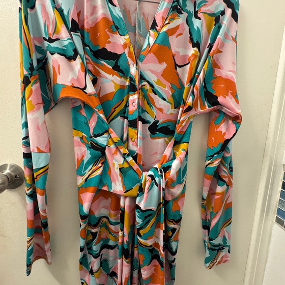 Bar III Vibrant Long Sleeve Dress - Picture 2 of 6